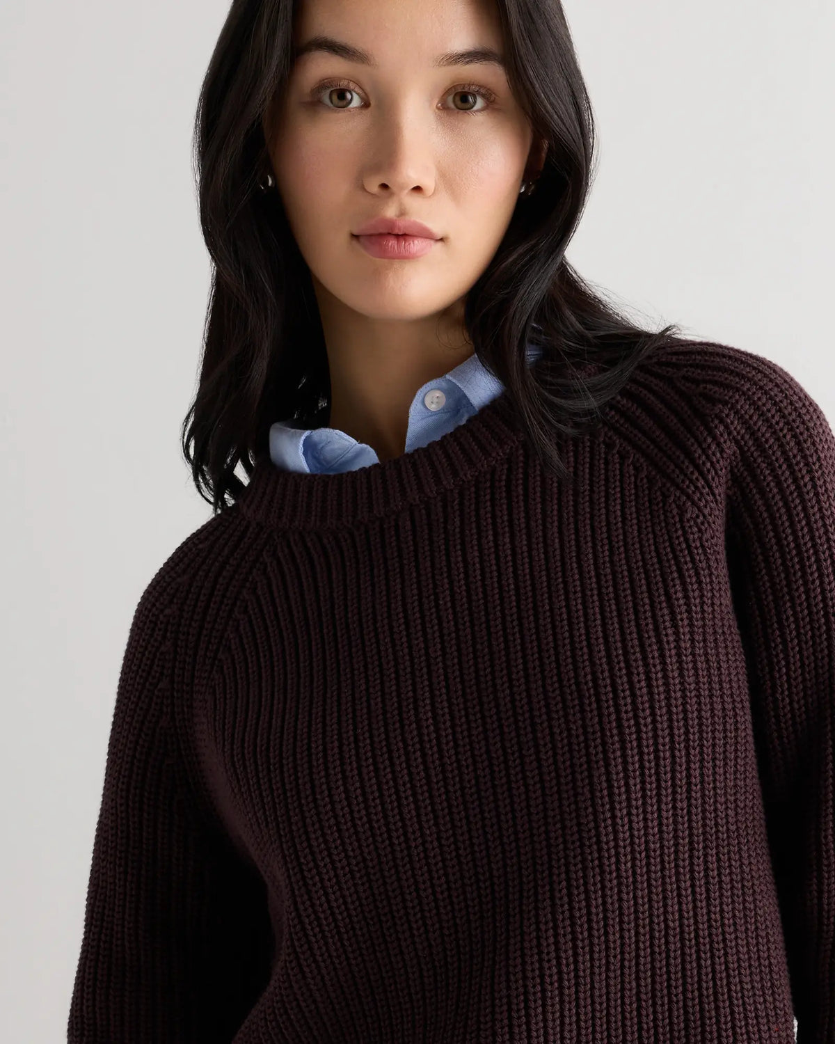 100% Organic Cotton Fisherman Crew Sweater - US 7653