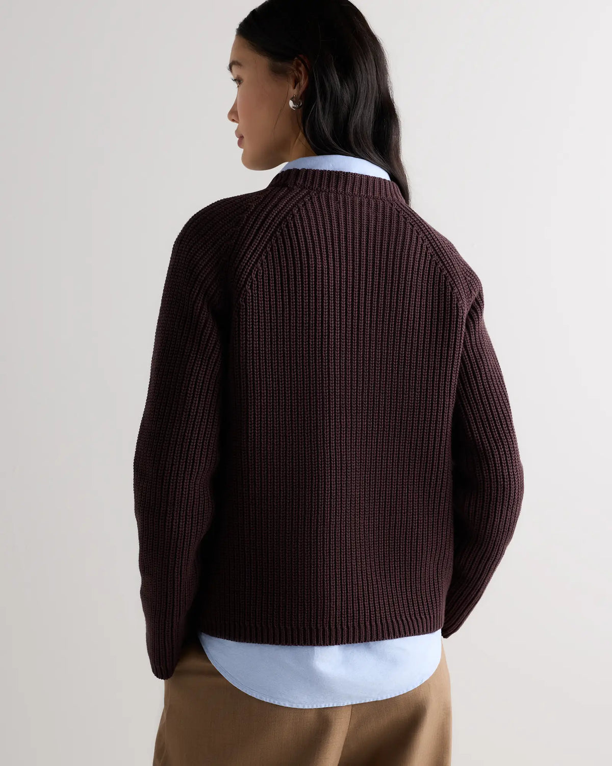 100% Organic Cotton Fisherman Crew Sweater - US 7653