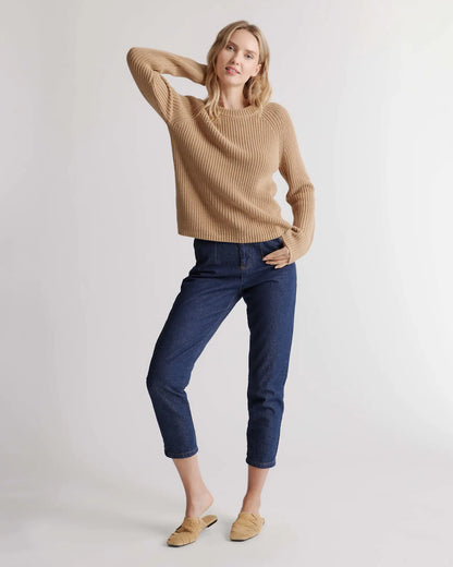 100% Organic Cotton Fisherman Crew Sweater - US 6577