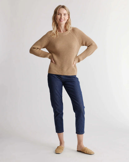 100% Organic Cotton Fisherman Crew Sweater - US 6577