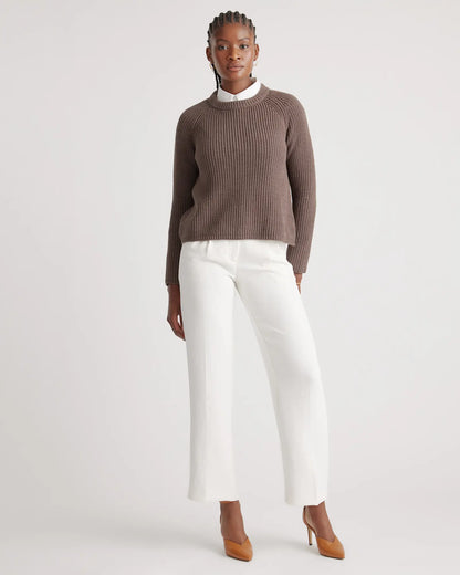 100% Organic Cotton Fisherman Crew Sweater - US 7067