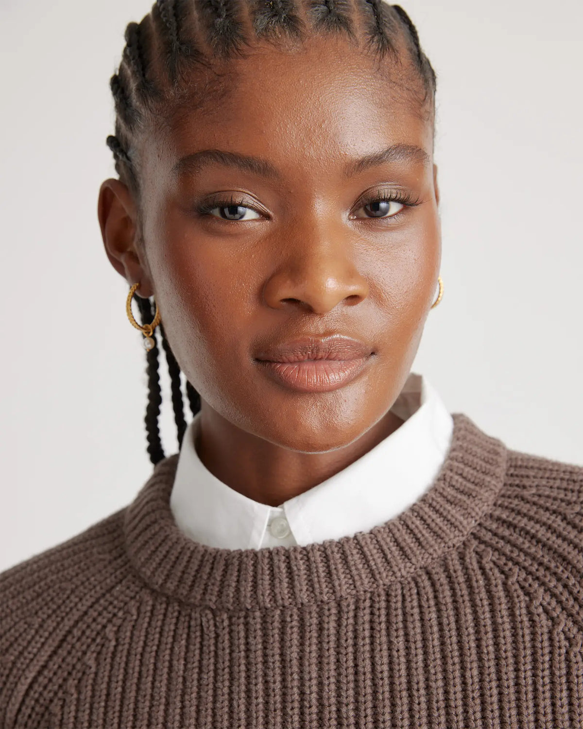 100% Organic Cotton Fisherman Crew Sweater - US 7067