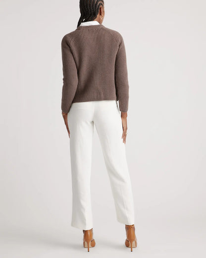 100% Organic Cotton Fisherman Crew Sweater - US 7067