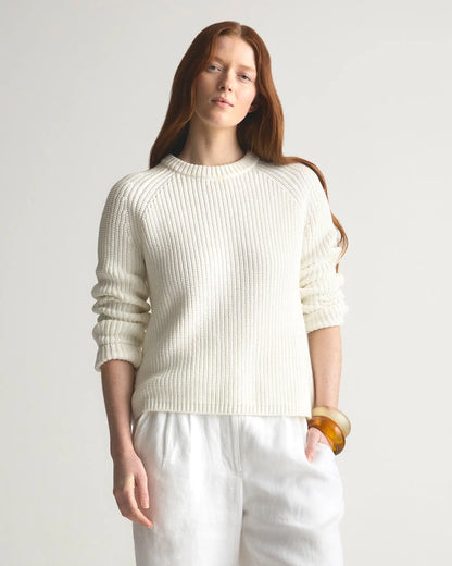 100% Organic Cotton Fisherman Crew Sweater - US 0165
