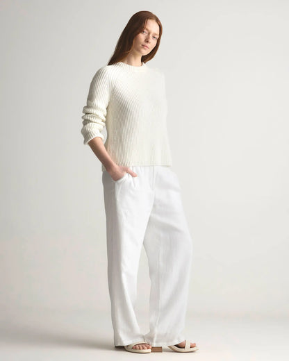 100% Organic Cotton Fisherman Crew Sweater - US 0165