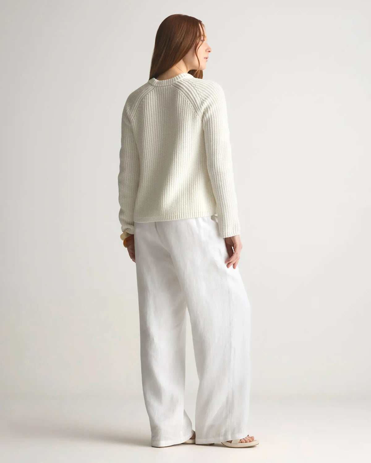 100% Organic Cotton Fisherman Crew Sweater - US 0165
