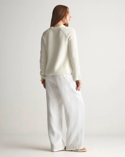100% Organic Cotton Fisherman Crew Sweater - US 0165