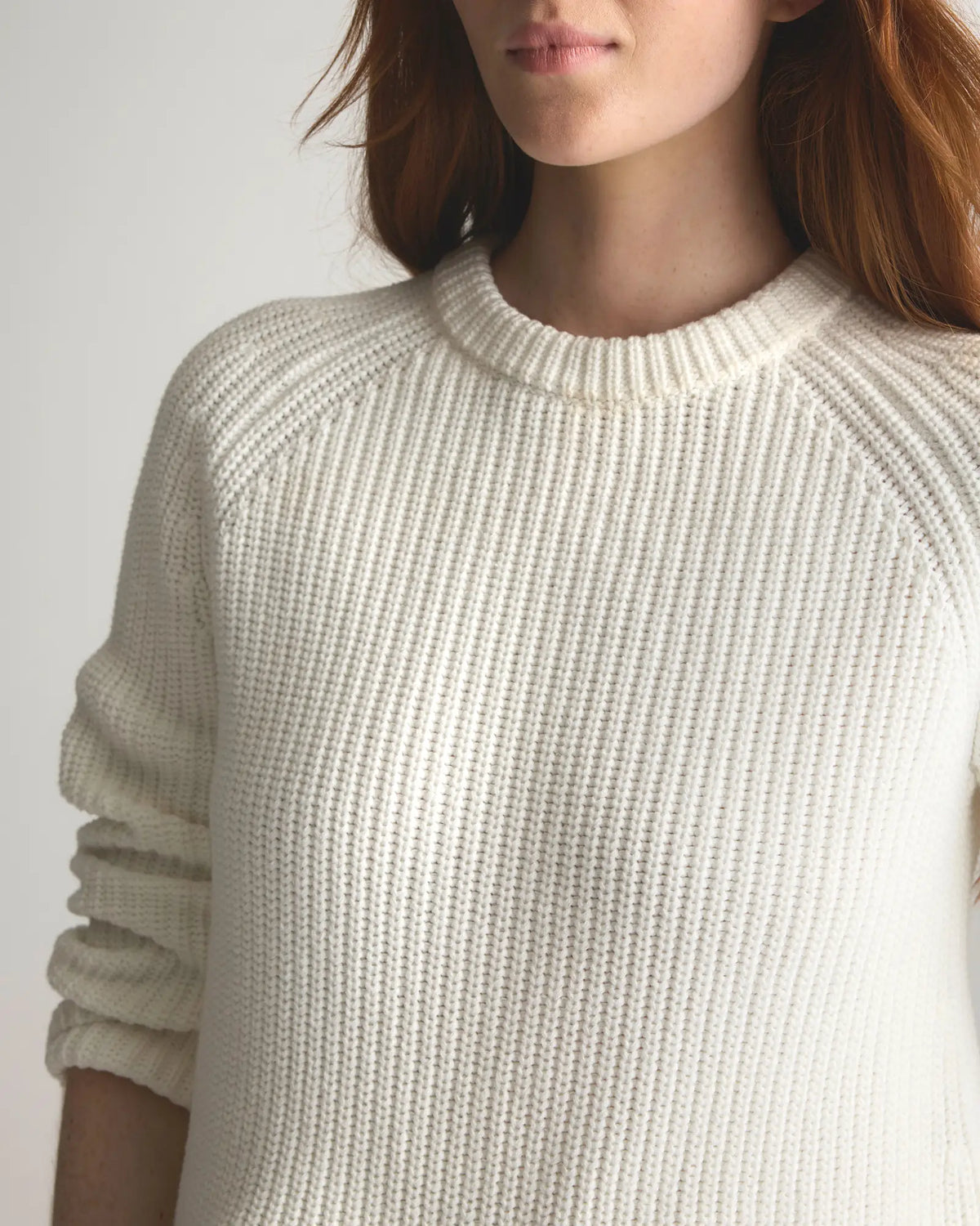 100% Organic Cotton Fisherman Crew Sweater - US 0165