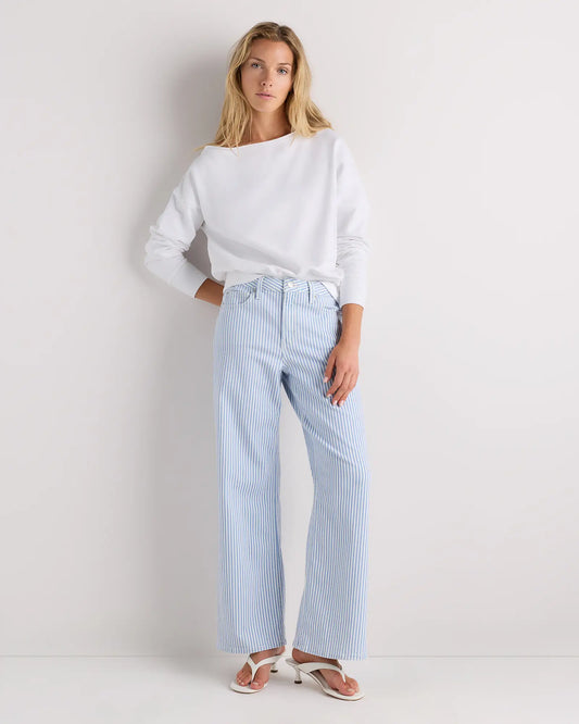 Organic French Terry Off-Shoulder Sweatshirt - US 2572