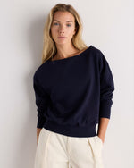 Organic French Terry Off-Shoulder Sweatshirt - US 5795