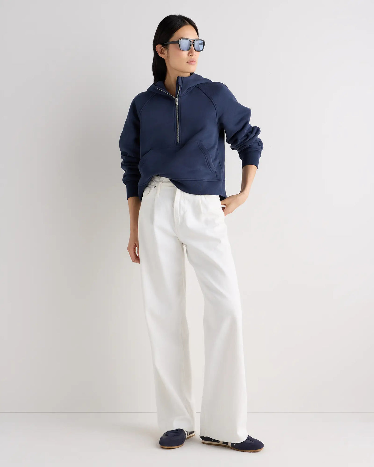 Everyday Fleece Cropped Half Zip Hoodie - US 5086