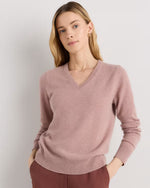 Mongolian Cashmere V-Neck Sweater - US 4331