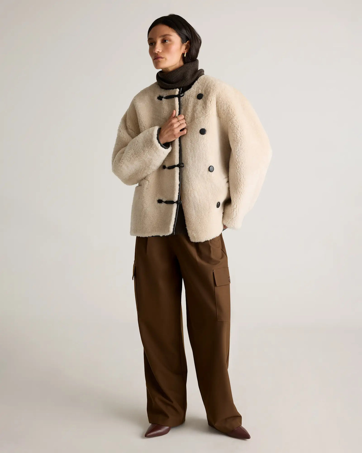 100% Shearling Duffle Jacket - US 5258
