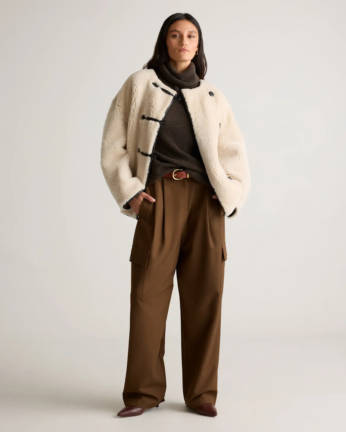 100% Shearling Duffle Jacket - US 5258