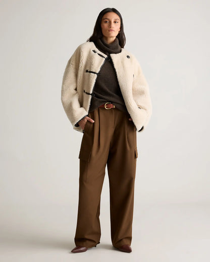 100% Shearling Duffle Jacket - US 5258