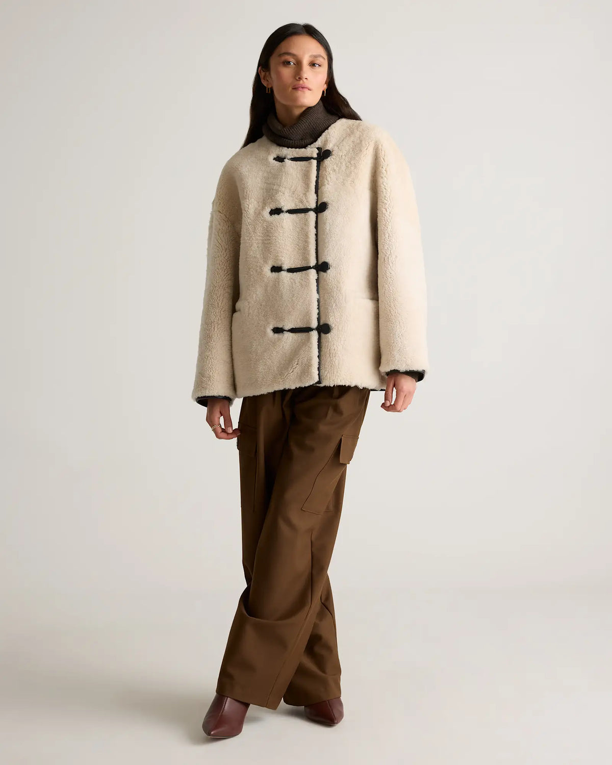 100% Shearling Duffle Jacket - US 5258