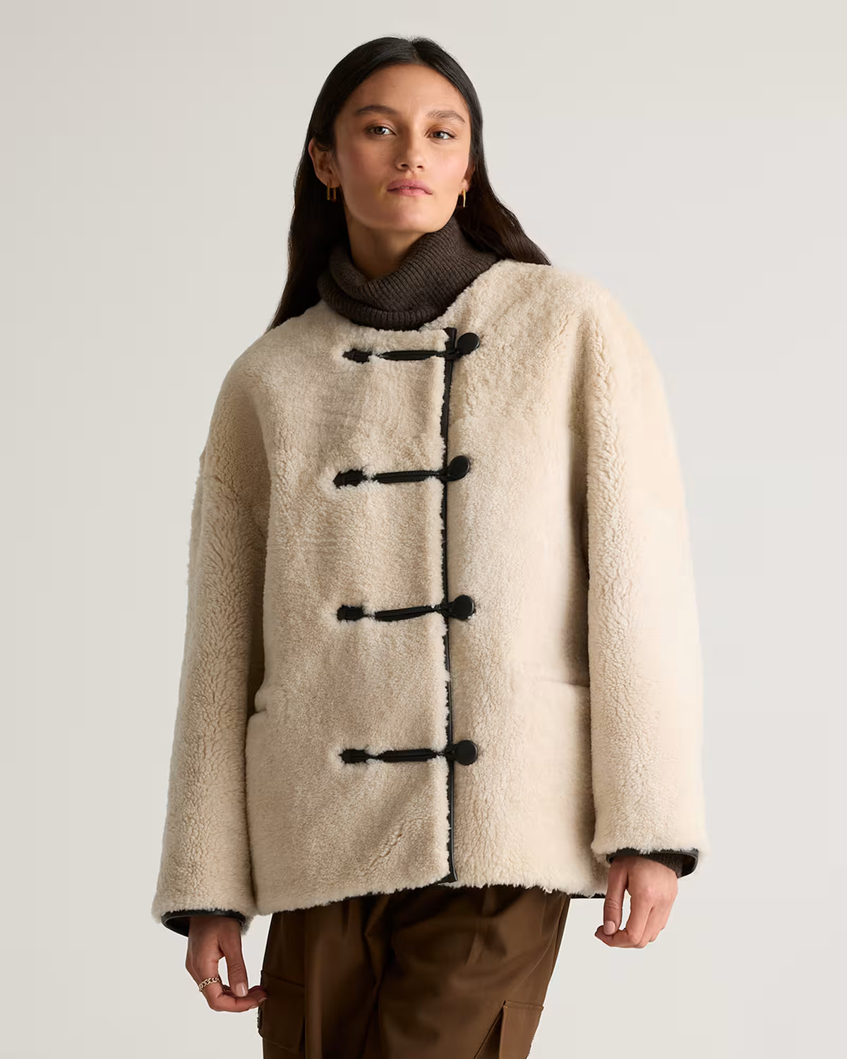 100% Shearling Duffle Jacket - US 5258