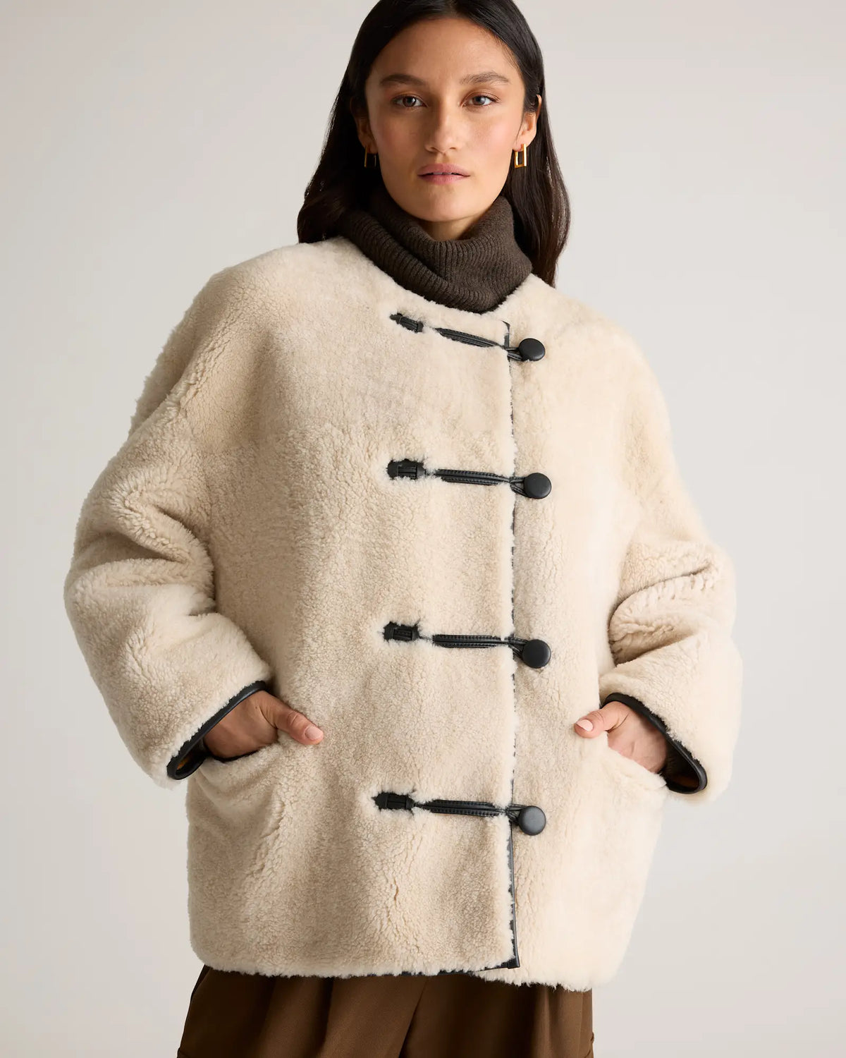 100% Shearling Duffle Jacket - US 5258