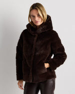 Hooded Faux Fur Jacket - US 5864
