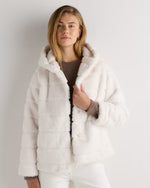 Hooded Faux Fur Jacket - US 4779