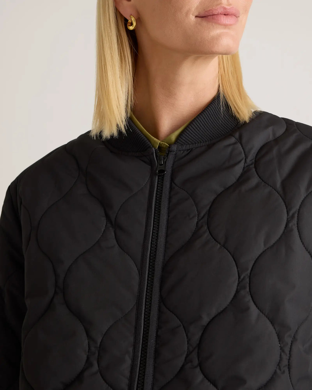 Featherless Quilted Puffer Long Coat - US 0875