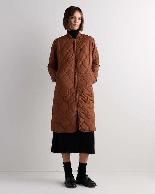 Featherless Quilted Puffer Long Coat - US 0659