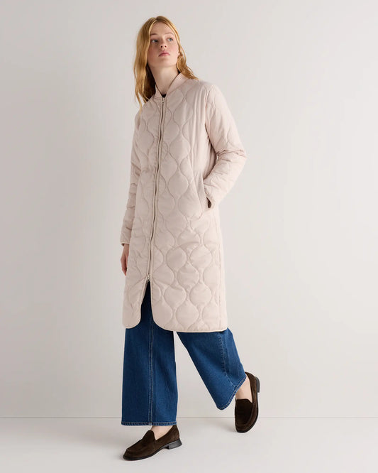 Featherless Quilted Puffer Long Coat - US 2585