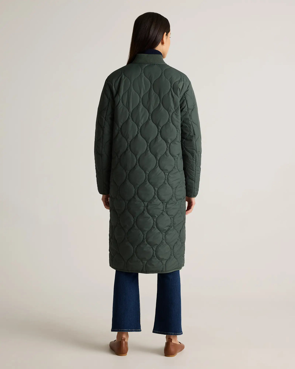 Featherless Quilted Puffer Long Coat - US 7366
