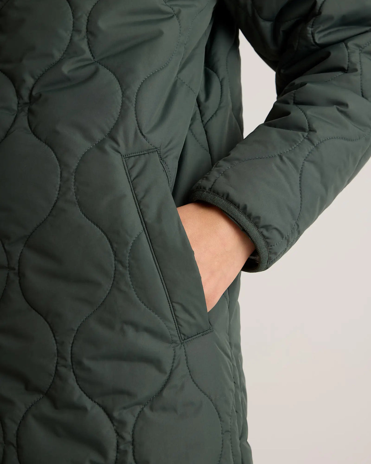 Featherless Quilted Puffer Long Coat - US 7366