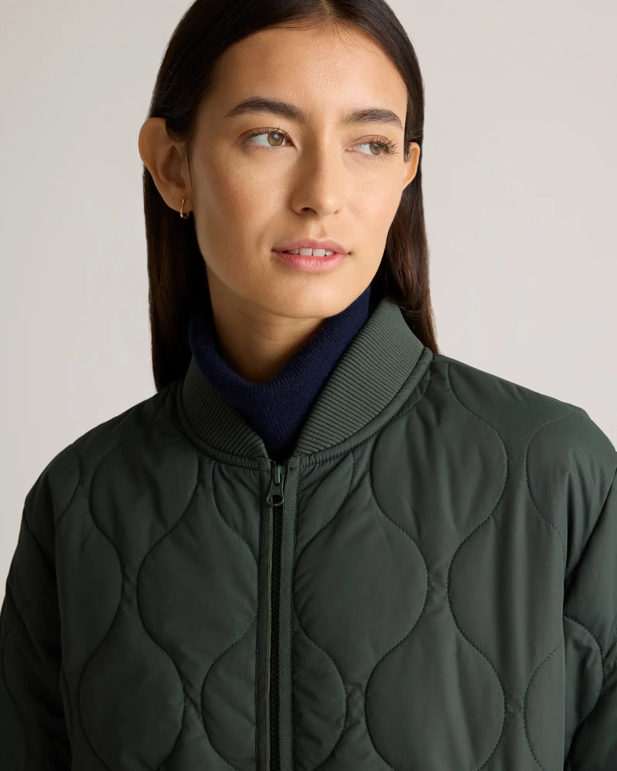 Featherless Quilted Puffer Long Coat - US 7366