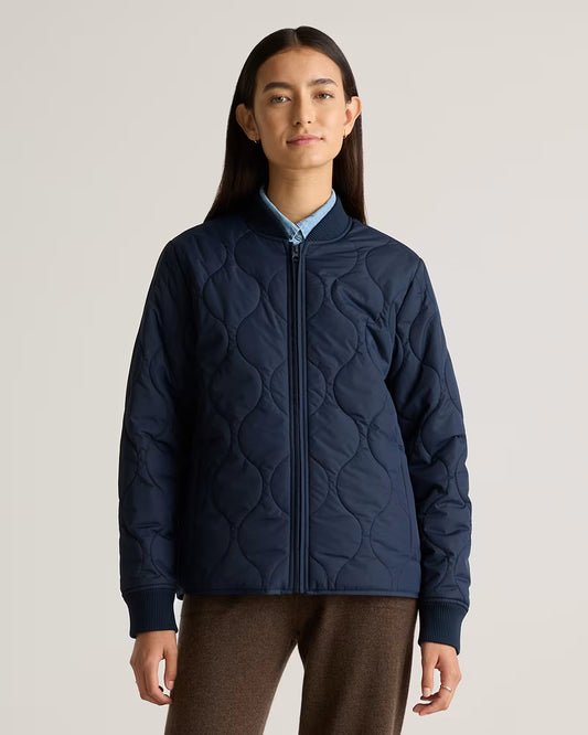 Featherless Quilted Puffer Bomber Jacket - US 7454