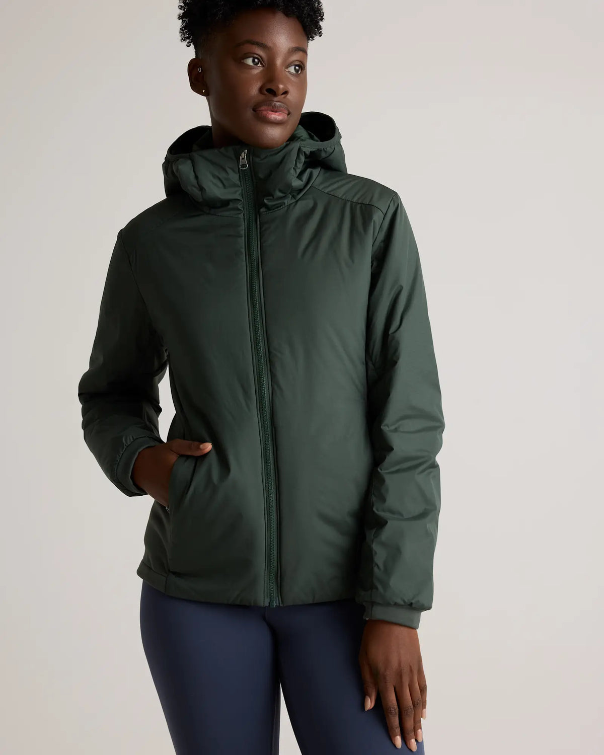 Hybrid Insulated Lightweight Hooded Jacket - US 4114