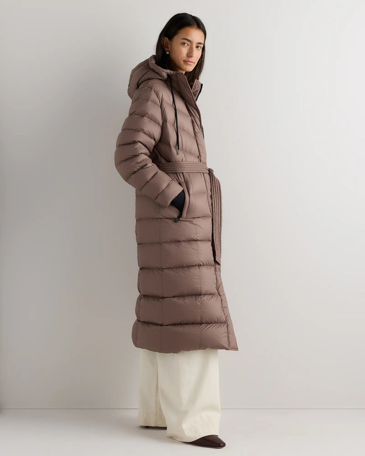 Responsible Down Belted Puffer Maxi Coat - US 4170