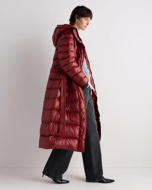 Responsible Down Belted Puffer Maxi Coat - US 7037