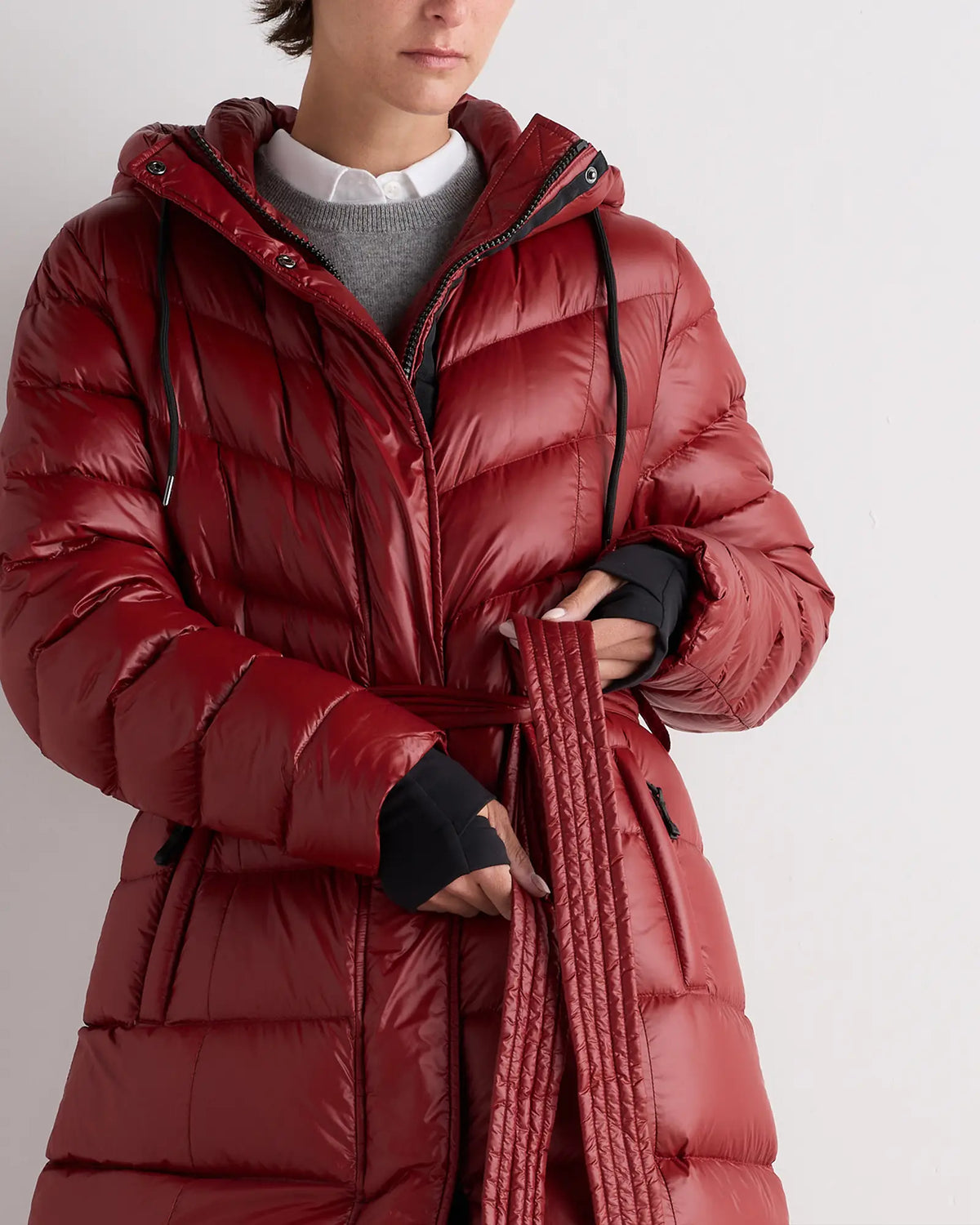 Responsible Down Belted Puffer Maxi Coat - US 7037