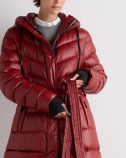 Responsible Down Belted Puffer Maxi Coat - US 7037
