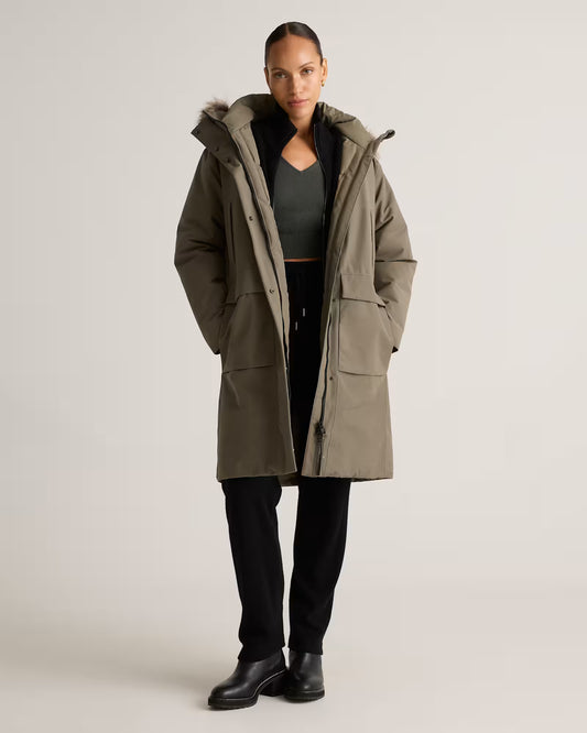 Responsible Down Hooded Long Parka - US 1009