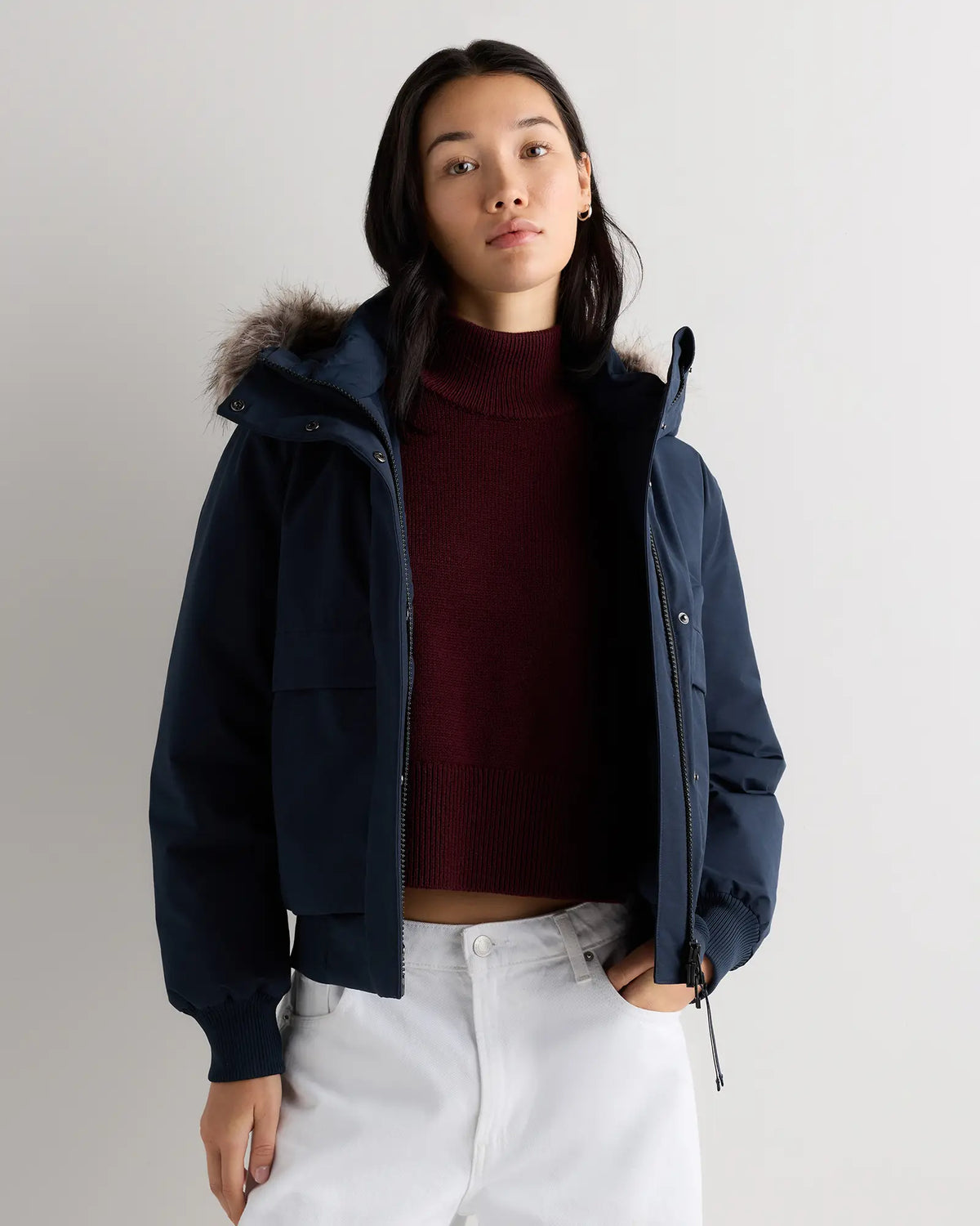 Responsible Down Hooded Short Parka - US 1063