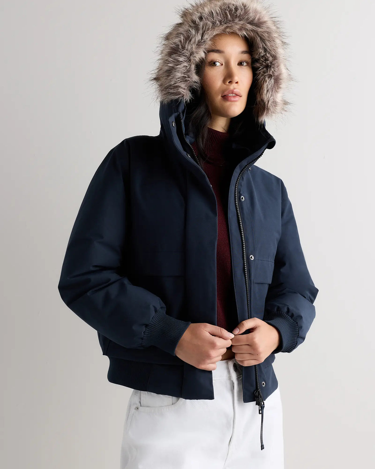 Responsible Down Hooded Short Parka - US 1063