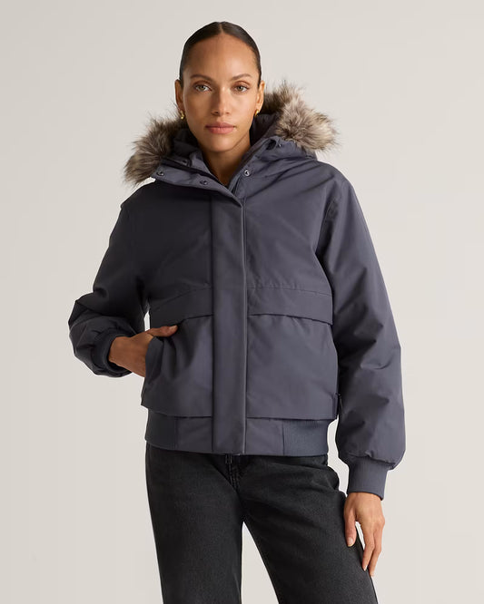 Responsible Down Hooded Short Parka - US 5453