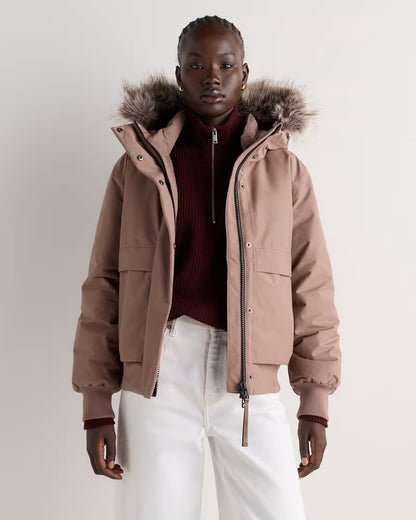 Responsible Down Hooded Short Parka - US 6306