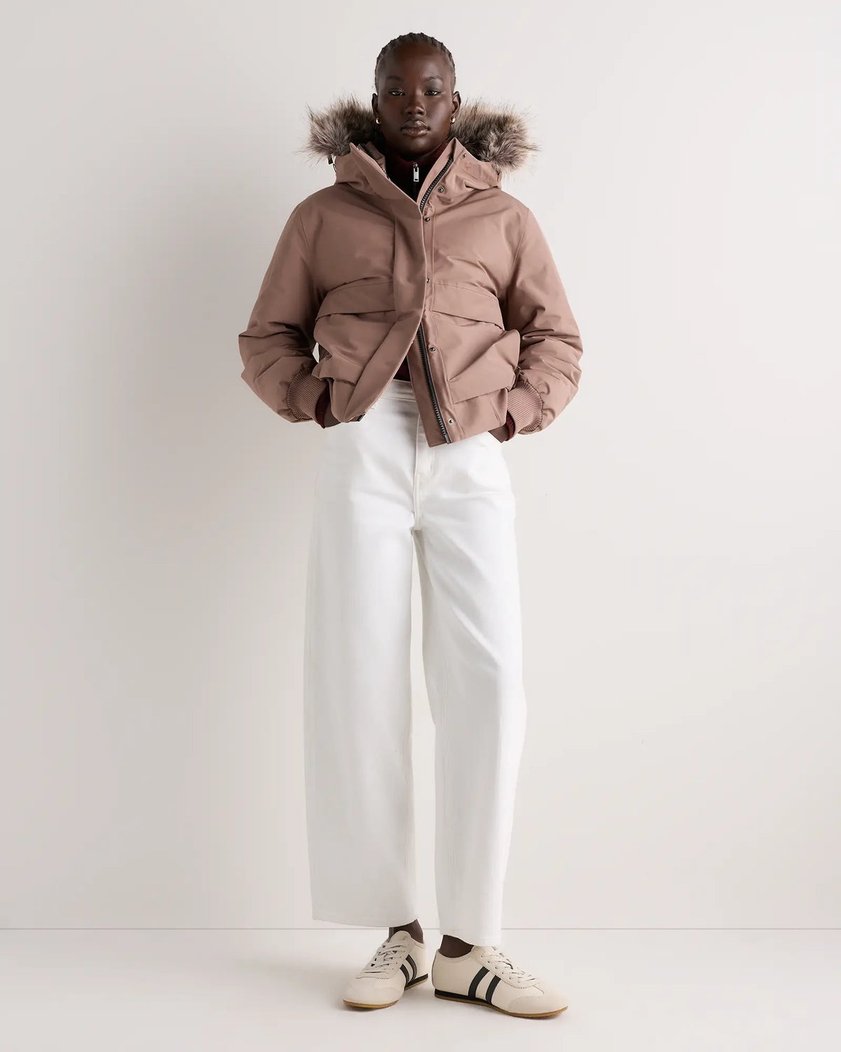 Responsible Down Hooded Short Parka - US 6306