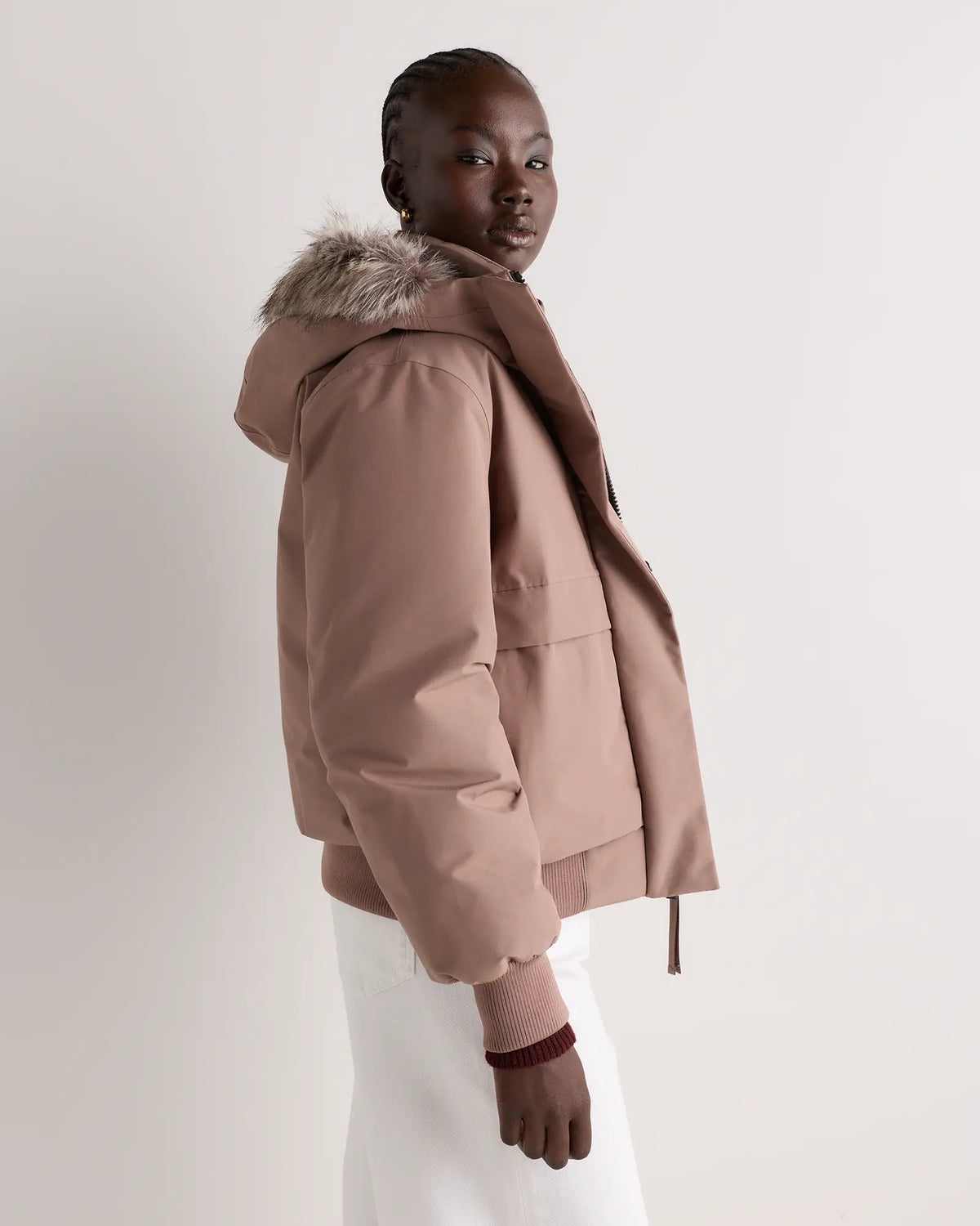 Responsible Down Hooded Short Parka - US 6306