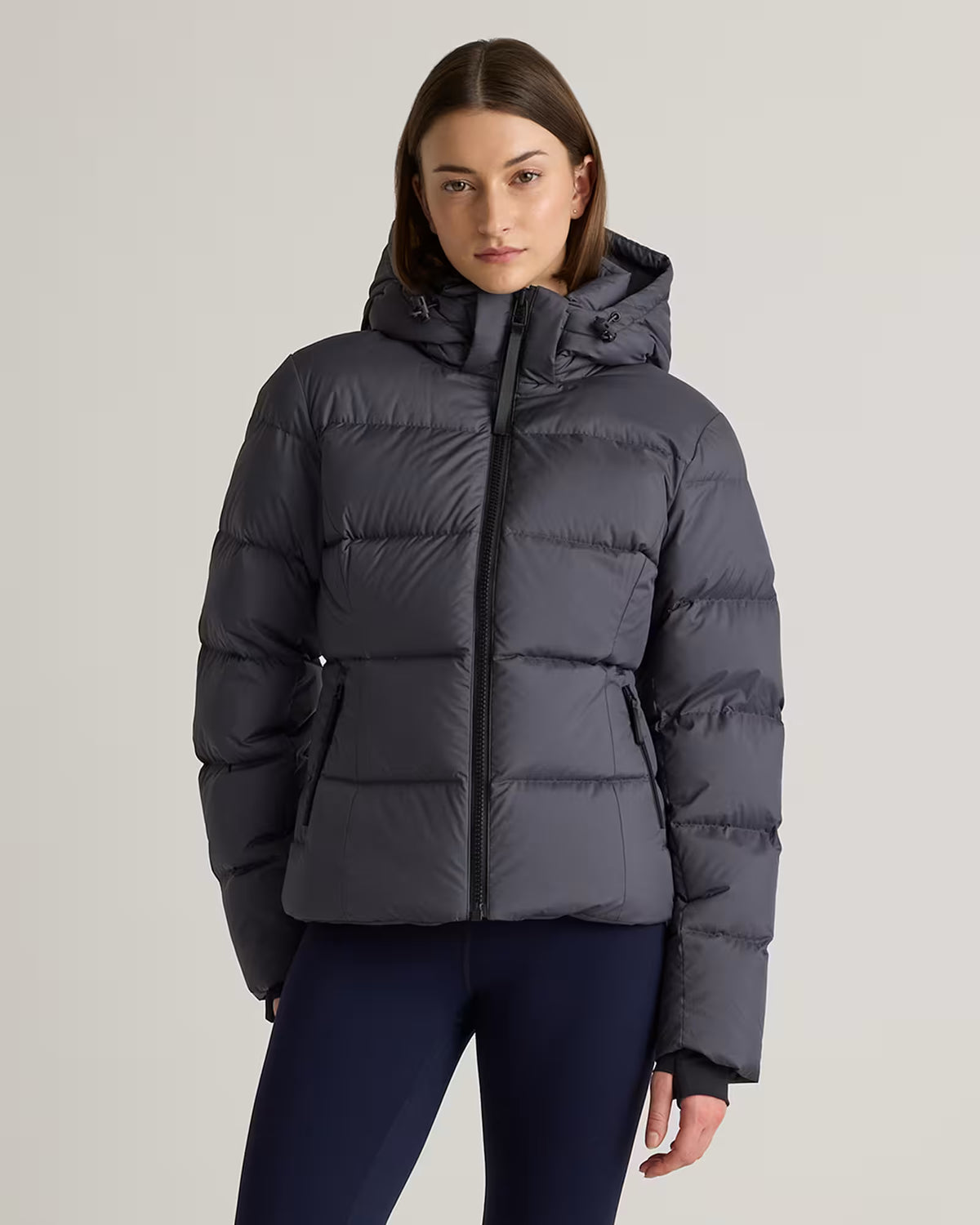 Responsible Down Cinch Waist Puffer Jacket - US 9696