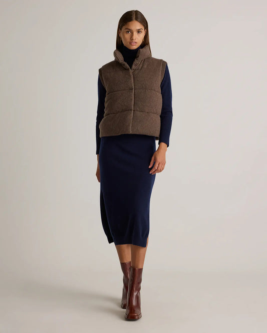 Mongolian Cashmere Puffer Vest - US 5892