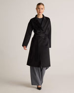 100% Mongolian Cashmere Double-Faced Double-Breasted Wrap Coat - US 5527