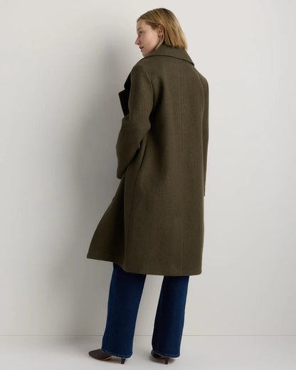 100% Merino Wool Shawl Collar Long Coat - US 1165