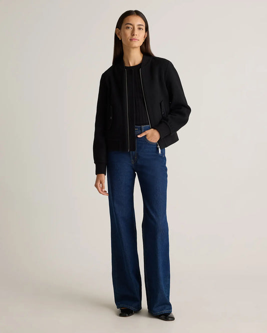 Double-Faced Merino Wool Bomber Jacket - US 7479