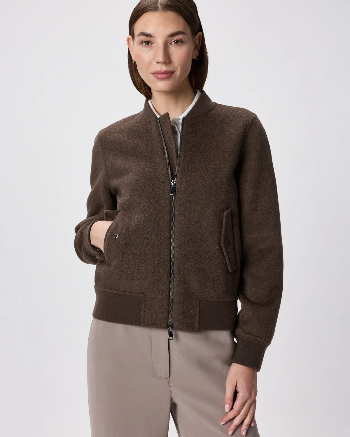 Double-Faced Merino Wool Bomber Jacket - US 5519