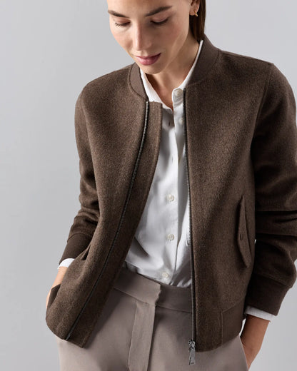 Double-Faced Merino Wool Bomber Jacket - US 5519